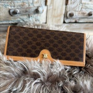 Celine Macadam Blason long kiss lock Wallet
